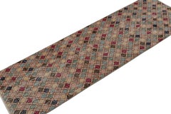 Vintage Zeki Müren Art Deco Runner Rug with Geometric Patterns, from Rug & Kilim