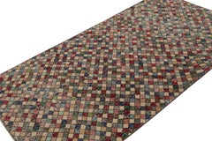Vintage Zeki Müren Art Deco Runner Rug with Geometric Patterns, from Rug & Kilim