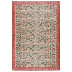 Vintage Zeki Müren European Style Rug, mit Blumenmustern, form Rug & Kilim