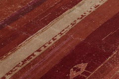 Vintage Zeki Müren Extra-Long Runner in Red with Colorful Stripes - Rug & Kilim