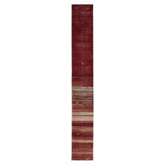 Vintage Zeki Müren Extra-Long Runner in Red with Colorful Stripes - Rug 
Kilim