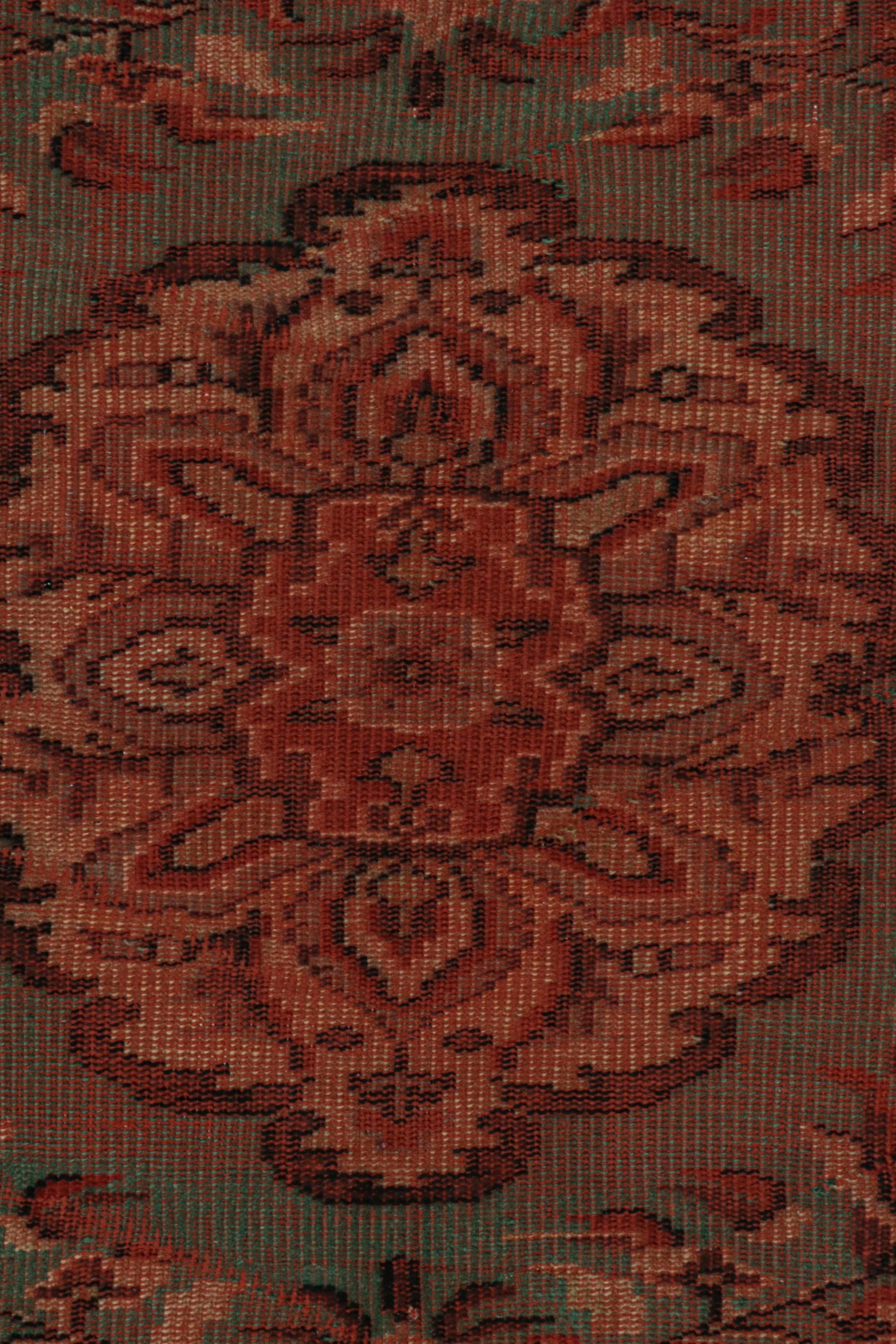Vintage Zeki Müren Oushak-Stil Teppich, mit Medaillon, Form Rug & Kilim (Mitte des 20. Jahrhunderts) im Angebot