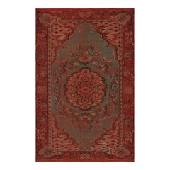 Vintage Zeki Müren Oushak-Stil Teppich, mit Medaillon, Form Rug & Kilim