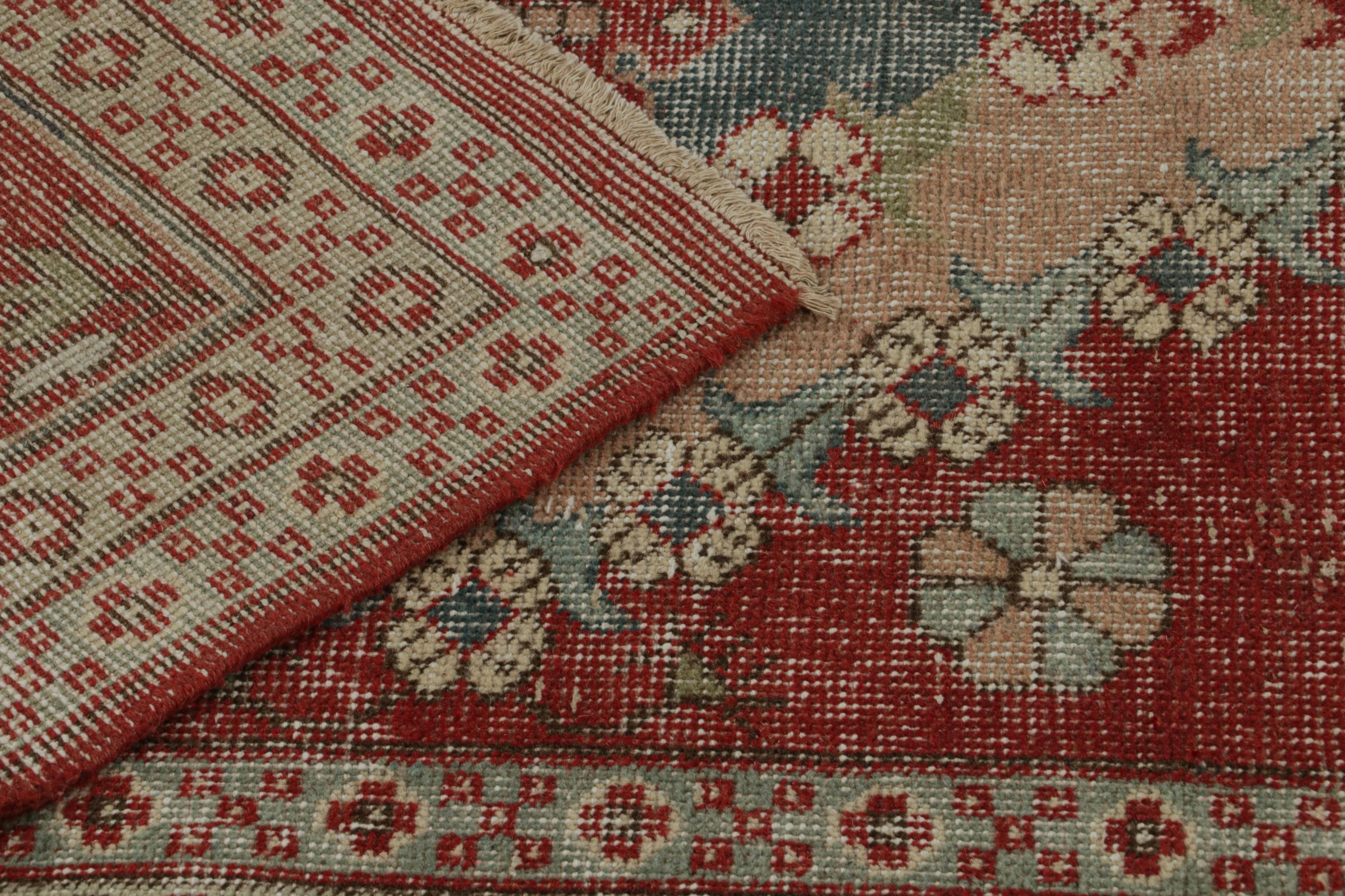 Wool Vintage Zeki Muren Persian-inspired rug in Beige-Brown, from Rug & Kilim For Sale