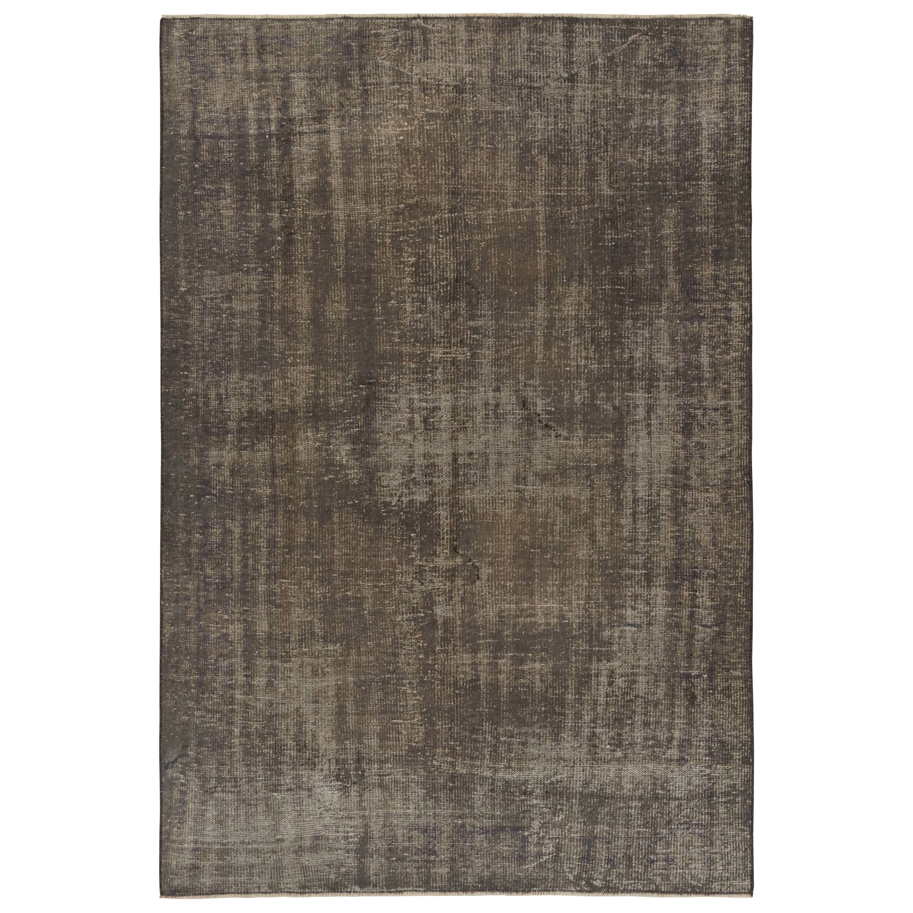 Vintage Zeki Müren Einfarbiger Teppich in Grau von Rug & Kilim im Angebot