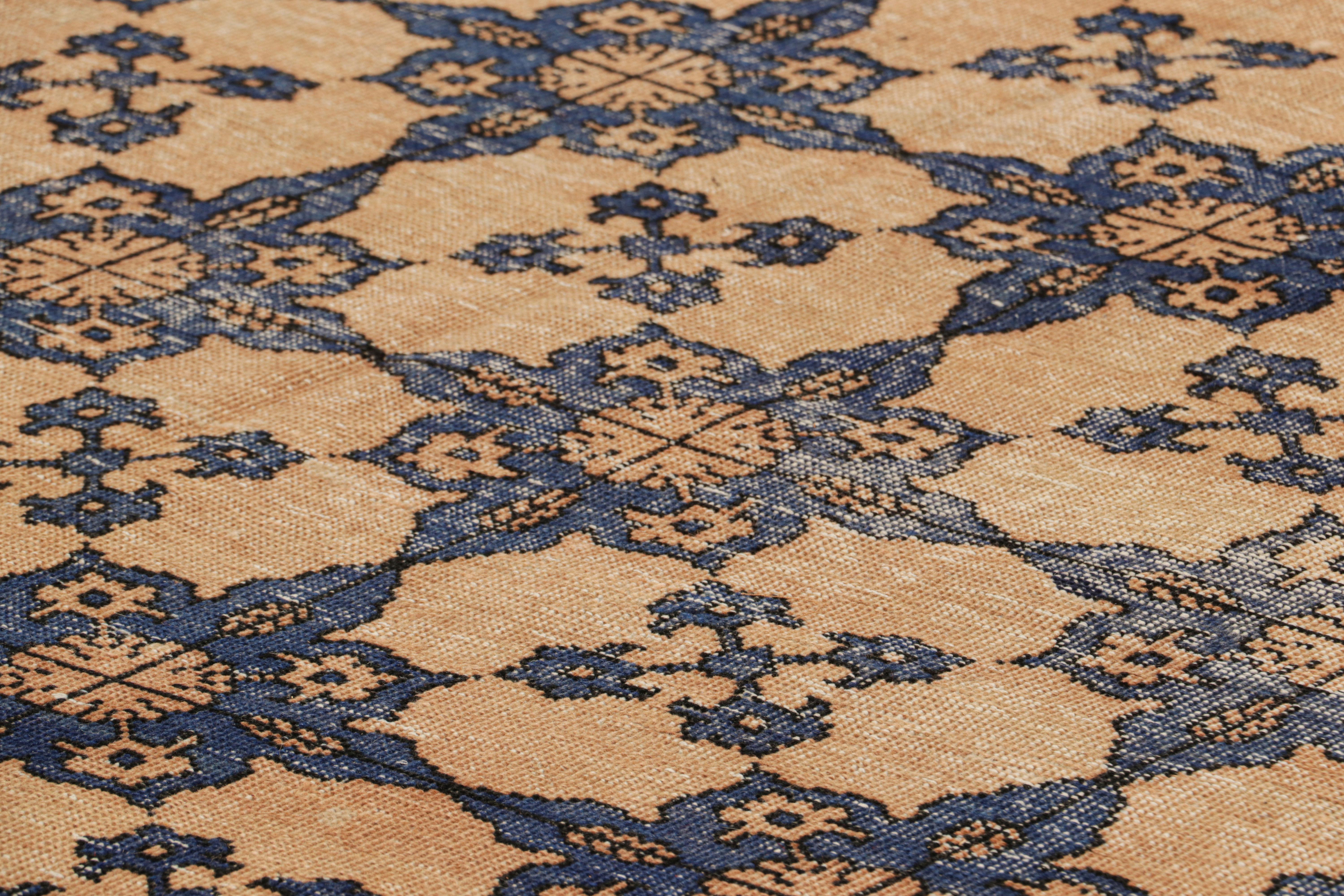 Hand-knotted in wool and originating from Turkey circa 1960 – 1970, this 6x10 vintage Zeki Müren rug is a unique addition to the Rug & Kilim Collection for its colors and geometric medallions across the field. 

On the Design: 

Admirers of the