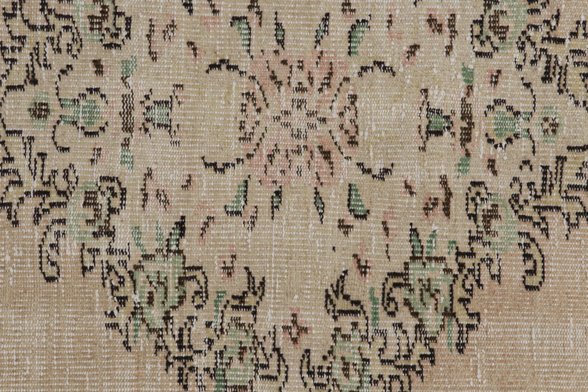 Mid-20th Century Vintage Zeki Muren rug in Beige and Brown by Rug & Kilim For Sale