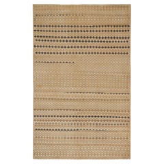 Vintage Zeki Müren Teppich in Beige-Braun Geometrisches Muster, von Rug & Kilim
