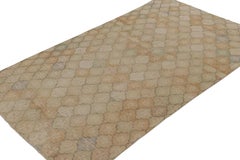Vintage Zeki Muren Rug in Beige-Brown Trellis Patterns, by Rug & Kilim