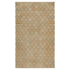 Zeki-Wandteppich in beigebraun mit Spaliermuster, von Rug & Kilim