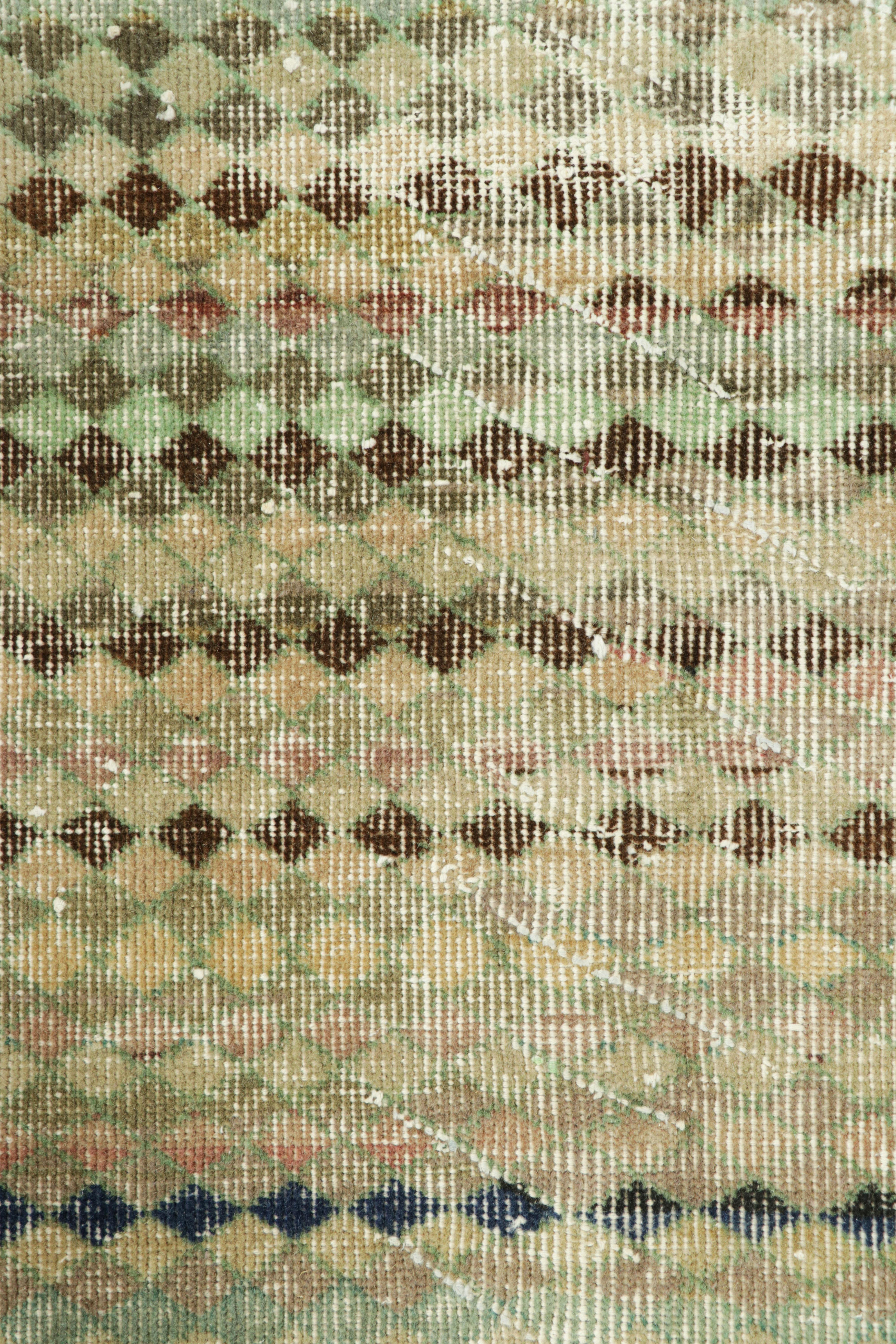 Vintage Zeki Müren Teppich in Beige-Braun mit geometrischem Muster  Rug & Kilim (Türkisch) im Angebot
