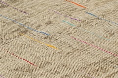 Vintage Zeki Müren Rug in Beige with Colorful Geometric Pattern from Rug & Kilim