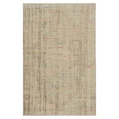 Tapis vintage Zeki Müren en beige avec motif géométrique coloré de Rug & Kilim