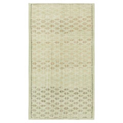 Tappeto Zeki Müren vintage in blu con motivi beige-marroni, da Rug & Kilim