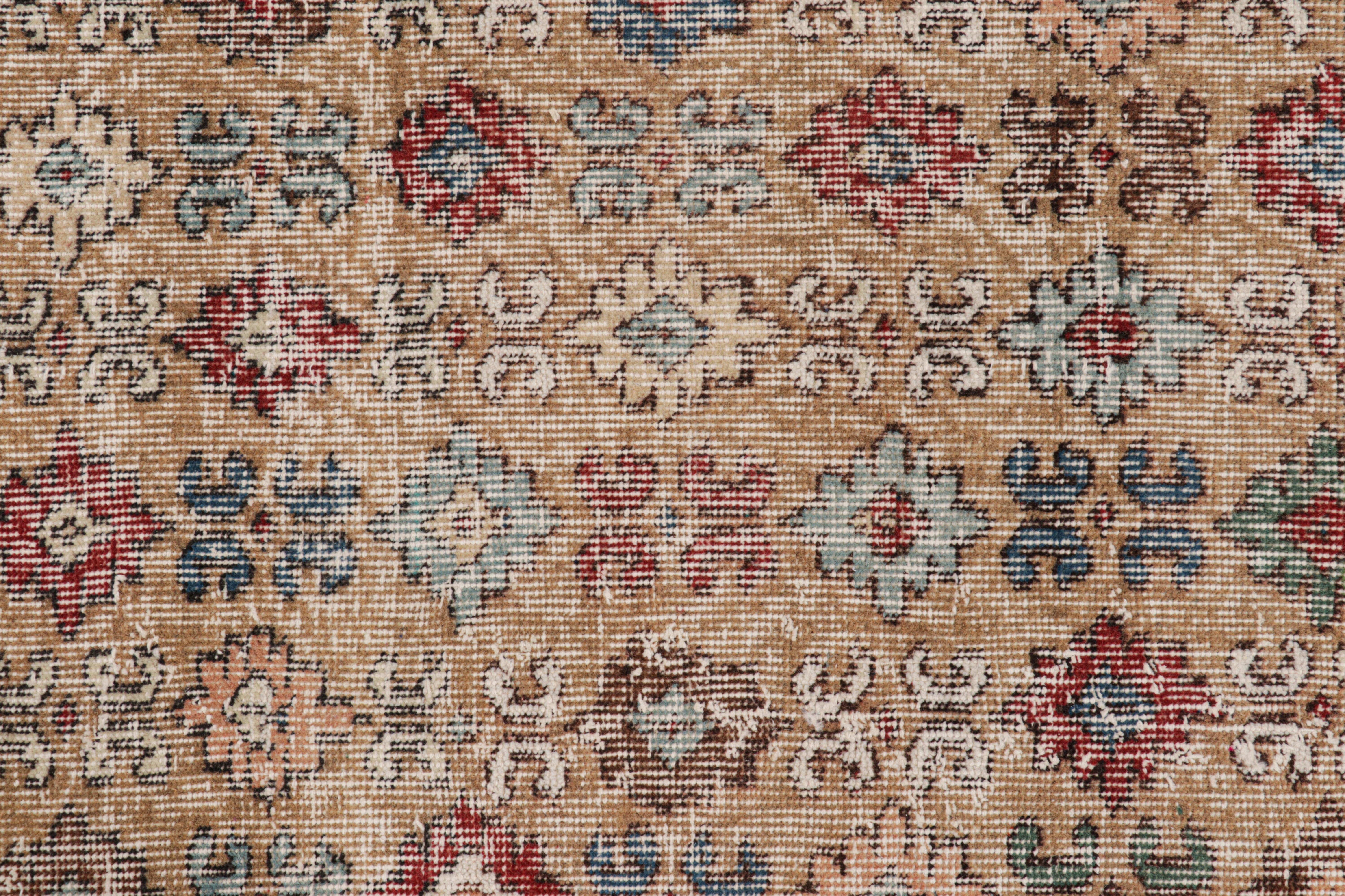 Vintage Zeki Múren Teppich in Brown mit buntem Blumenmuster von Rug & Kilim (Türkisch) im Angebot