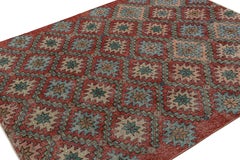 Vintage Zeki Müren Teppich in Burgund mit geometrischen Mustern, von Rug & Kilim
