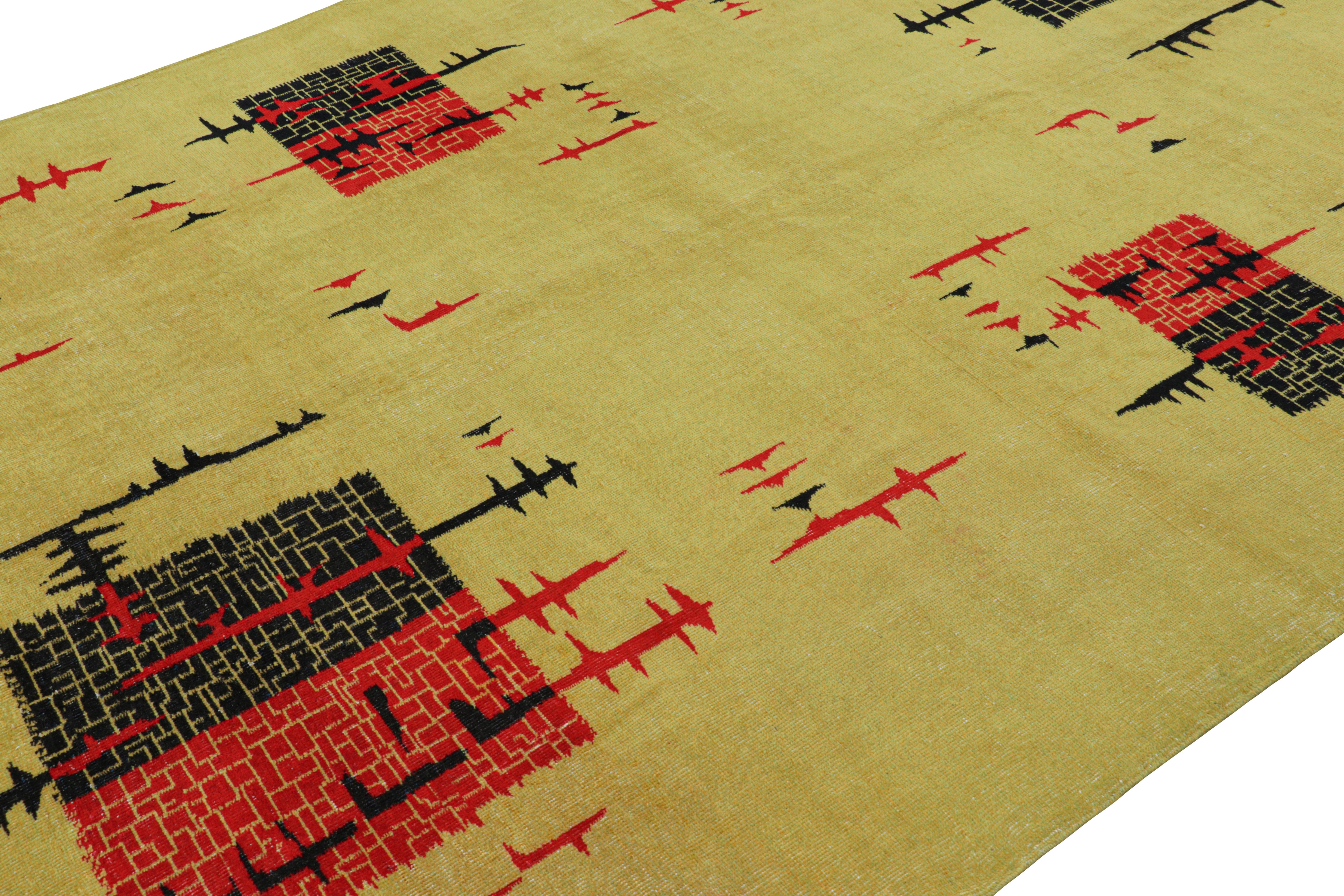 Made with hand-knotted wool circa 1960-1970, this 7x10 vintage rug from Turkey is believed to be the work of mid-century Turkish artist Zeki Müren. It’s a rare and exciting new curation from Rug & Kilim’s Mid-Century Pasha Collection—a collection
