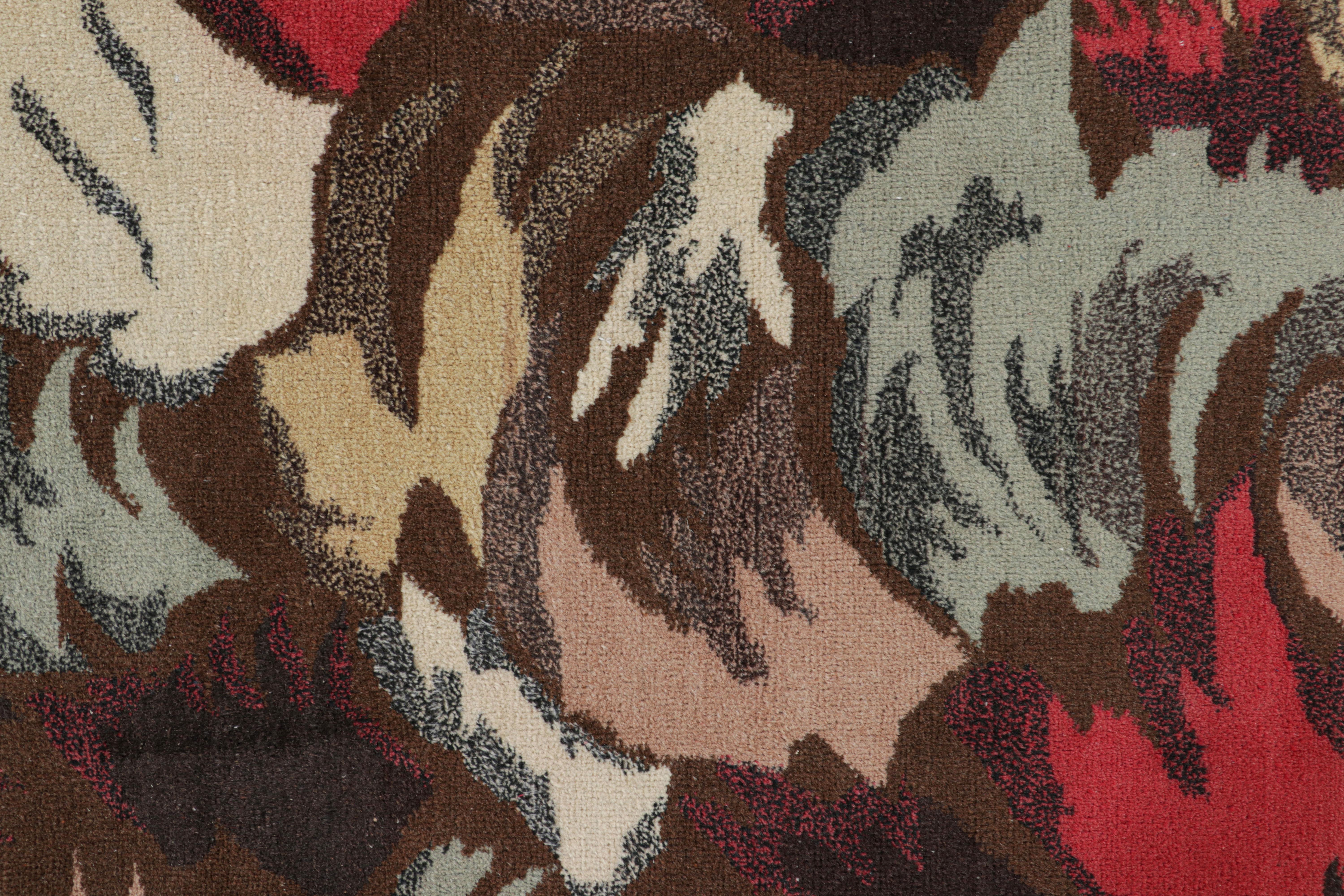 Mid-20th Century Vintage Zeki Müren Rug in Chocolate Brown with Abstract Patterns  Rug & Kilim For Sale