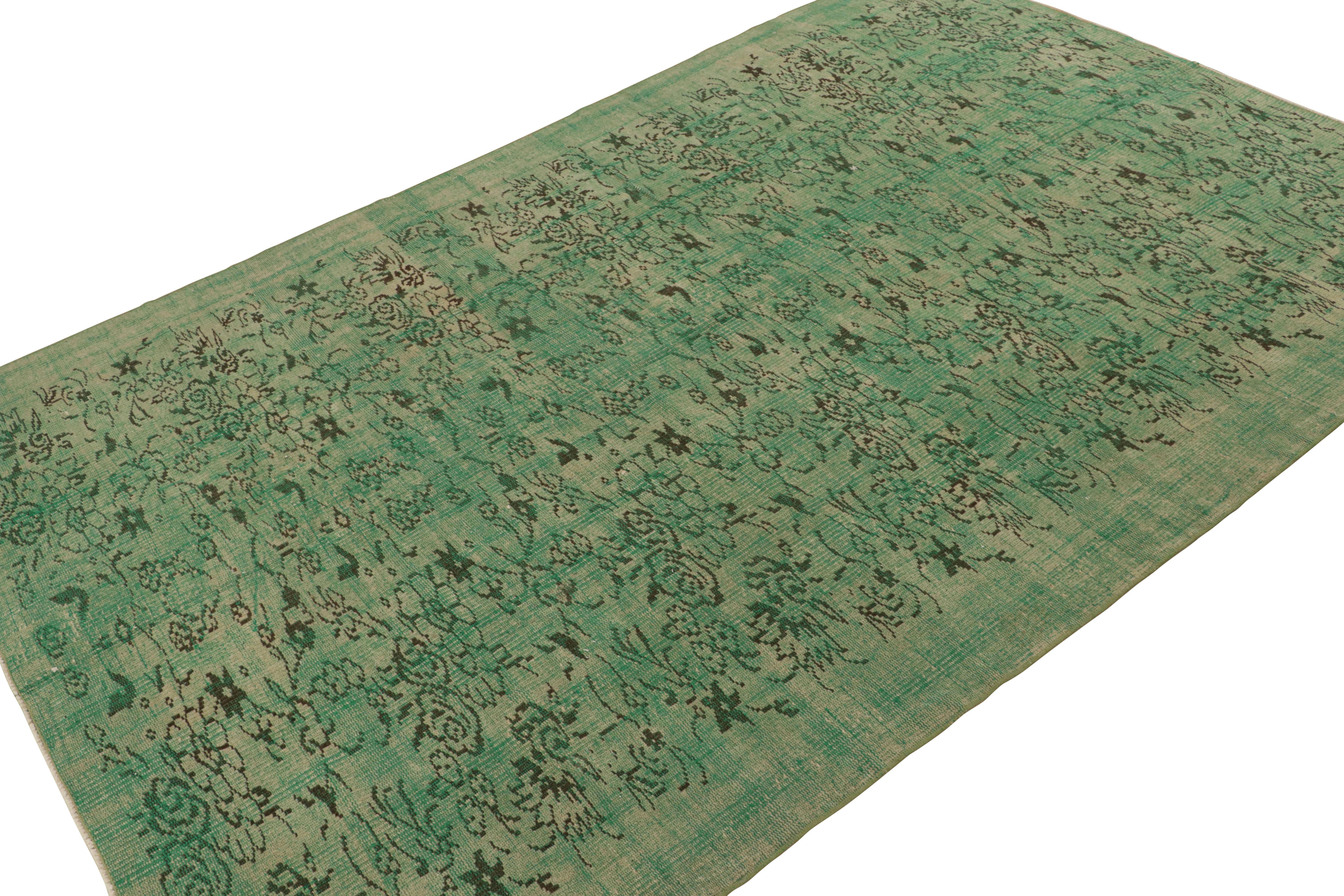 Hand Knotted in wool circa 1960-1970, this 6x9 vintage Zeki Múren rug features floral patterns reflecting mid-century modern sensibilities.

On the Design:

Connoisseurs will admire this vintage Zeki Múren’s design which explores this work as among