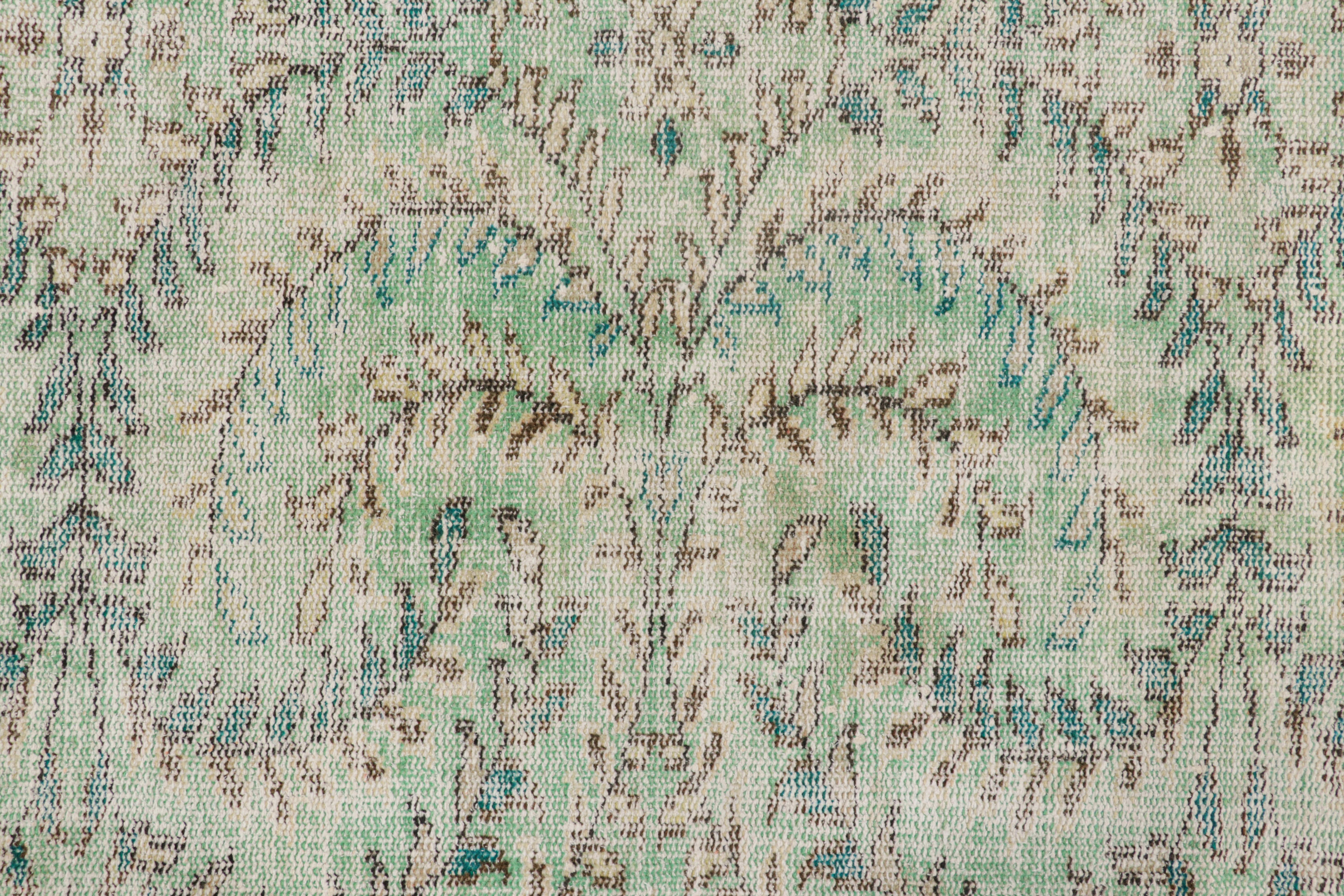 Turkish Vintage Zeki Müren Rug in Polychromatic Floral Patterns, from Rug & Kilim For Sale