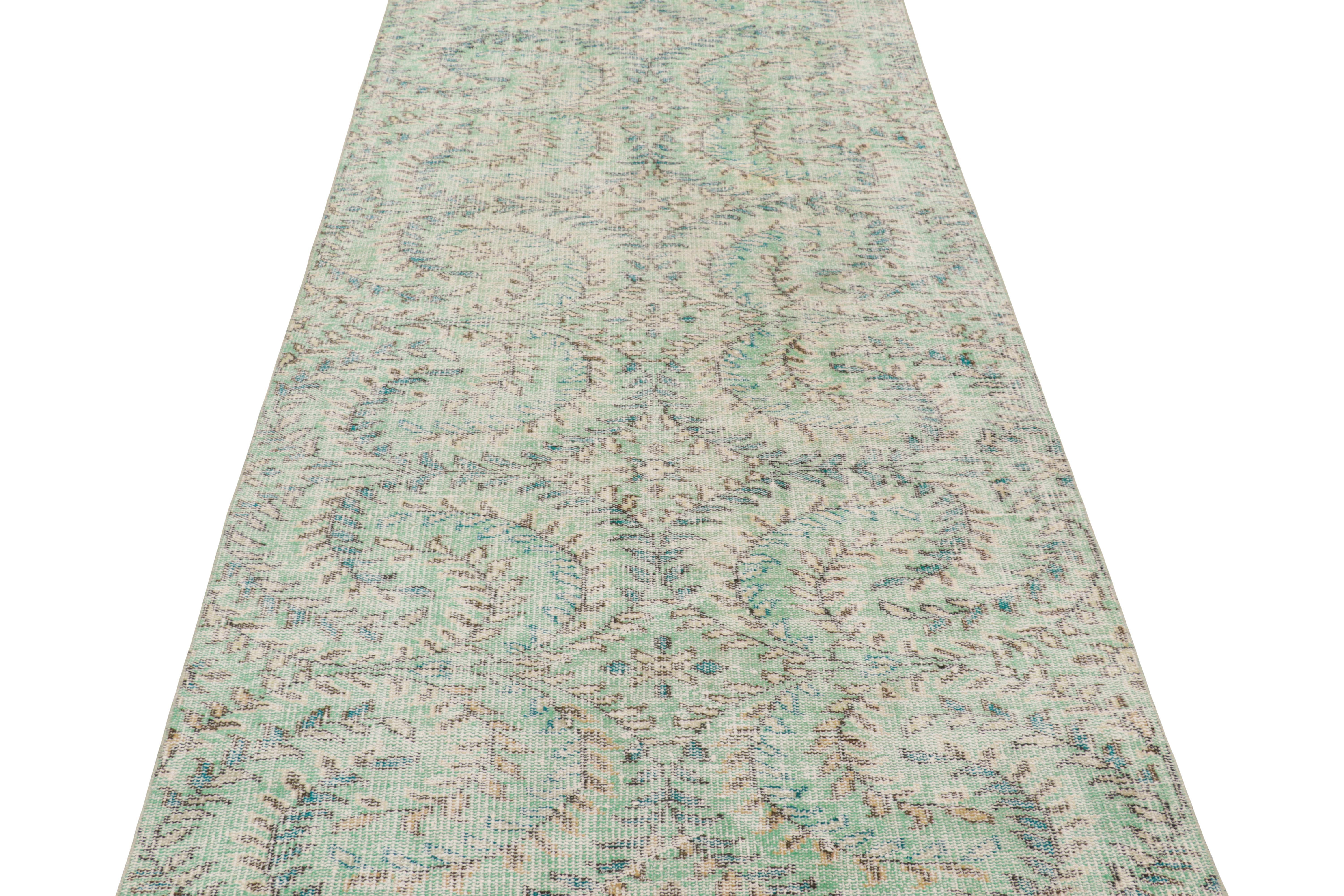 Vintage Zeki Müren Rug in Polychromatic Floral Patterns, from Rug & Kilim In Good Condition For Sale In Long Island City, NY