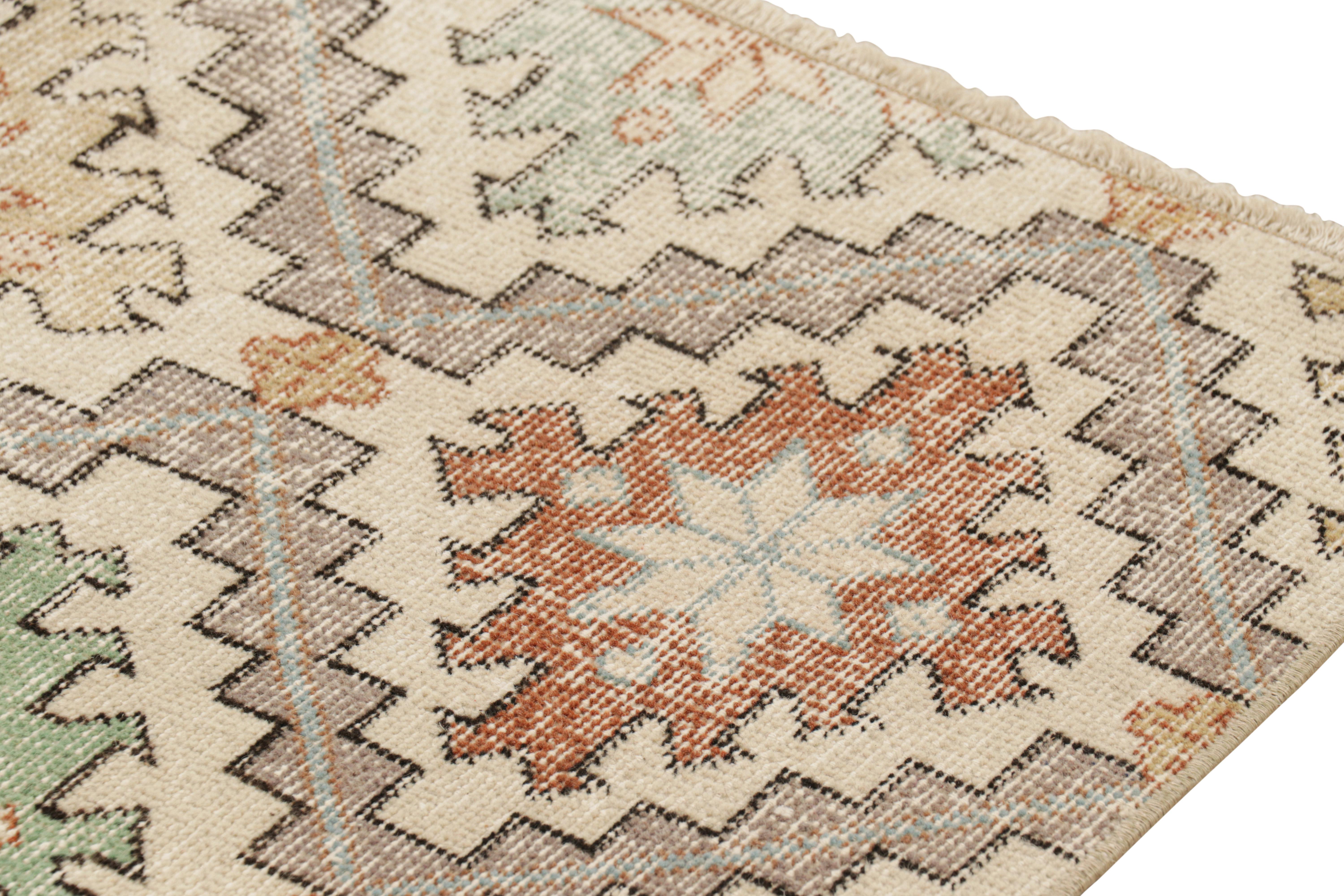 Mid-20th Century Vintage Zeki Müren Rug in Polychromatic Floral Patterns, from Rug & Kilim For Sale