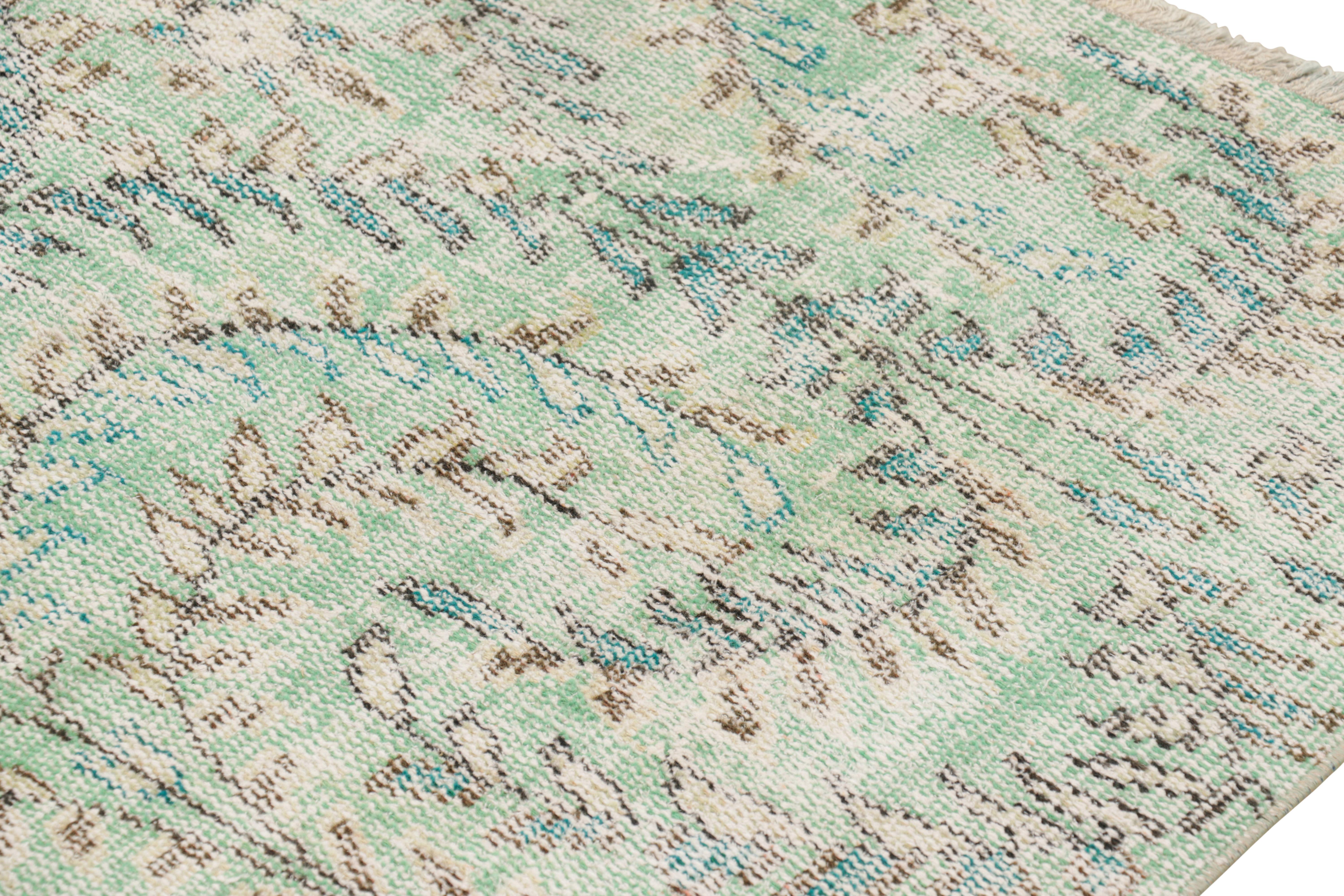 Mid-20th Century Vintage Zeki Müren Rug in Polychromatic Floral Patterns, from Rug & Kilim For Sale