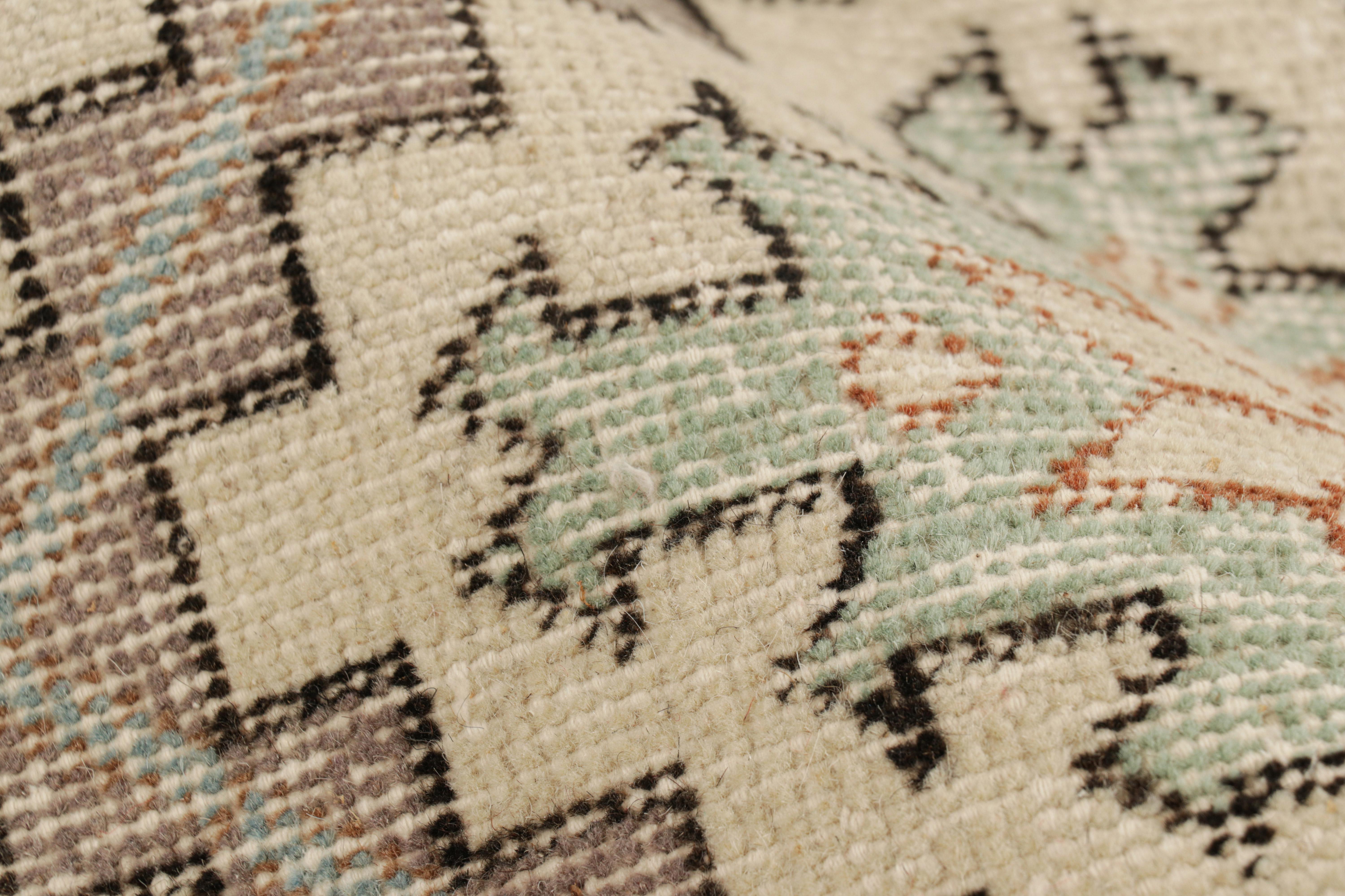 Wool Vintage Zeki Müren Rug in Polychromatic Floral Patterns, from Rug & Kilim For Sale