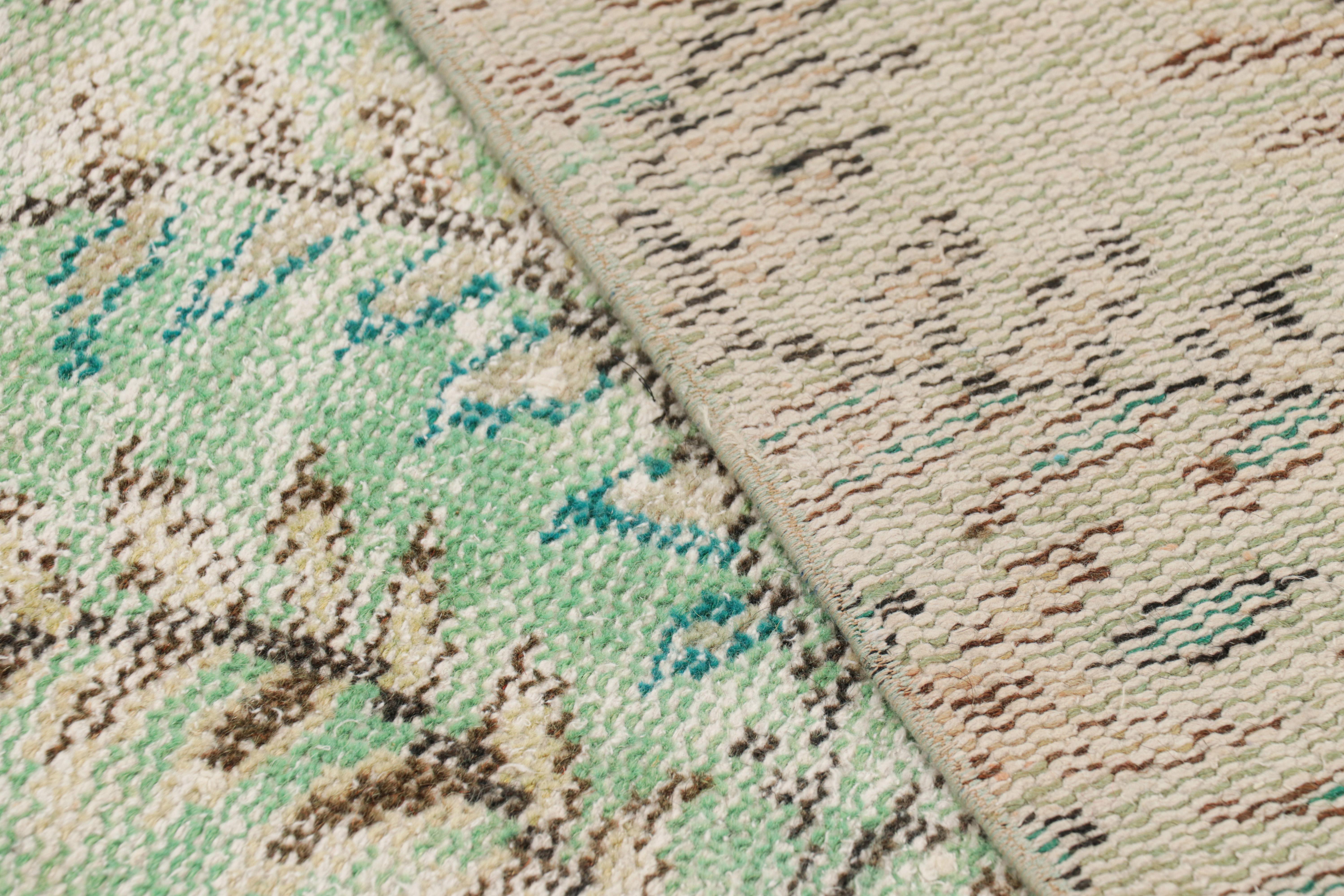 Wool Vintage Zeki Müren Rug in Polychromatic Floral Patterns, from Rug & Kilim For Sale