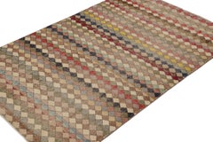 Vintage Zeki Müren Rug in Polychromatic Geometric Pattern, by Rug & Kilim