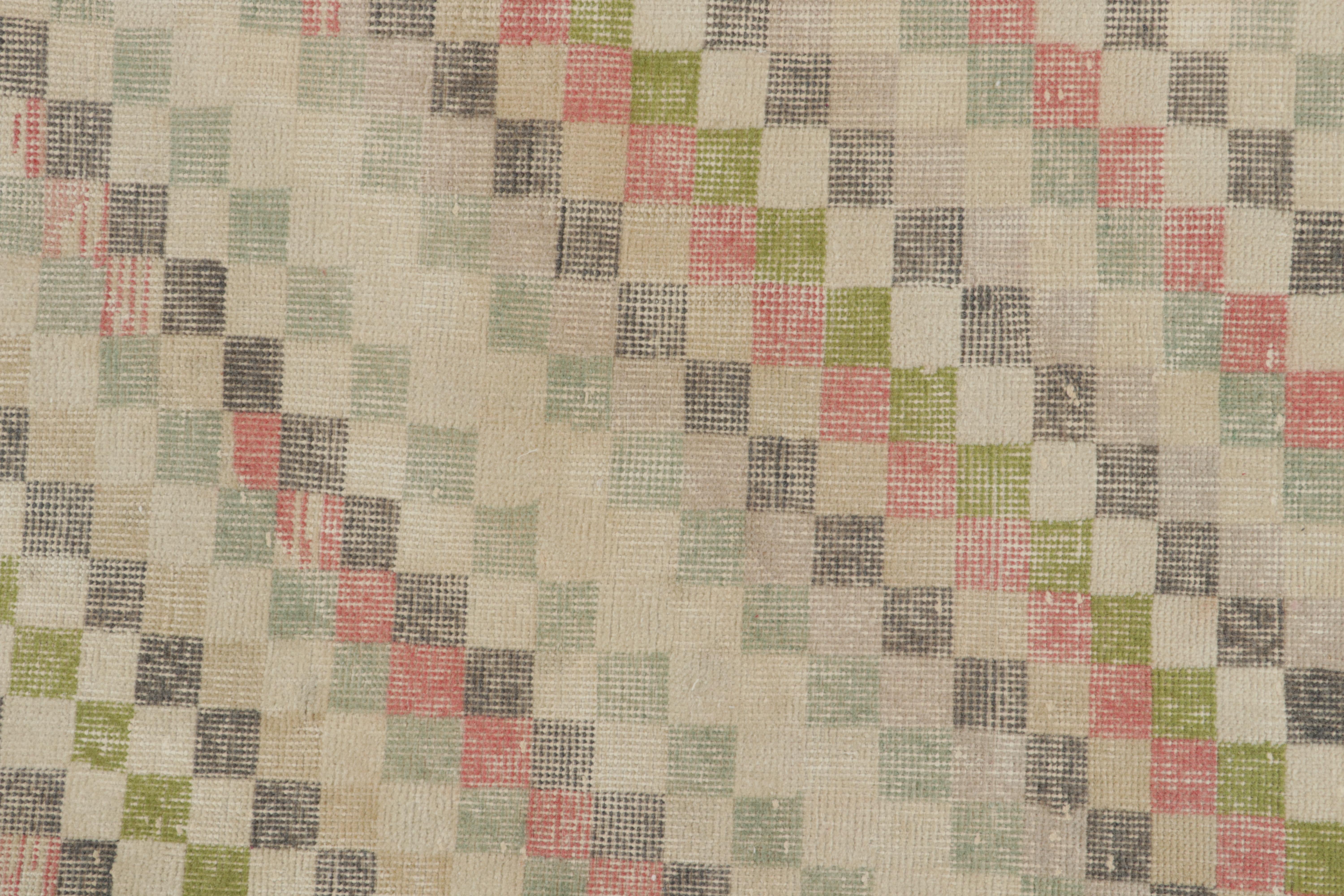 Zeki-Wandteppich in polychromem, geometrischem Muster – Teppich & Kelim im Zustand „Gut“ im Angebot in Long Island City, NY