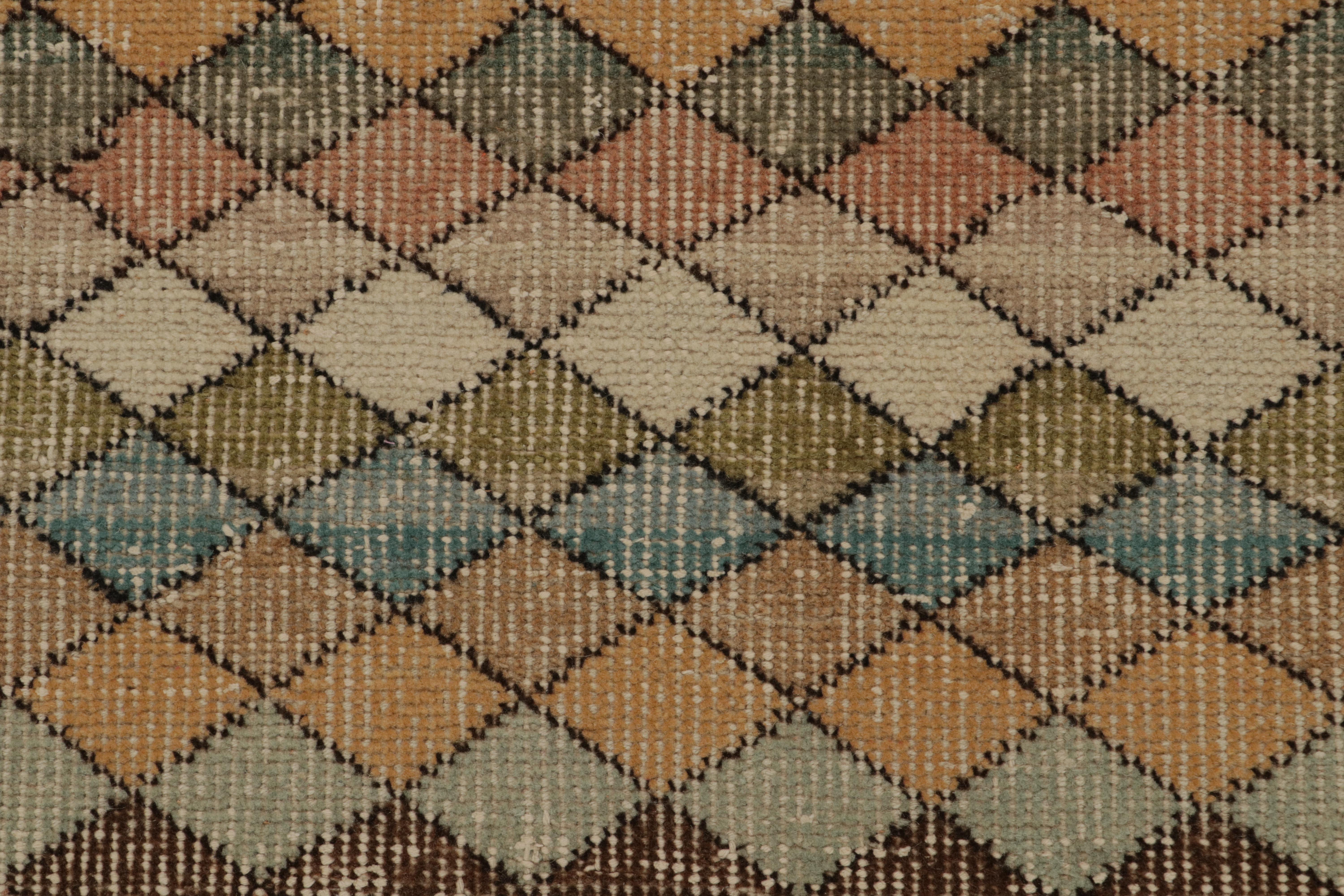 Zeki-Wandteppich in polychromem, geometrischem Muster, von Rug & Kilim (Mitte des 20. Jahrhunderts) im Angebot