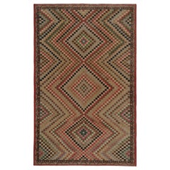 Vintage Zeki Müren Teppich mit mehrfarbigem geometrischem Muster, von Rug & Kilim