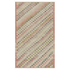Retro Zeki Muren rug in Polychromatic Geometric Pattern - by Rug & Kilim