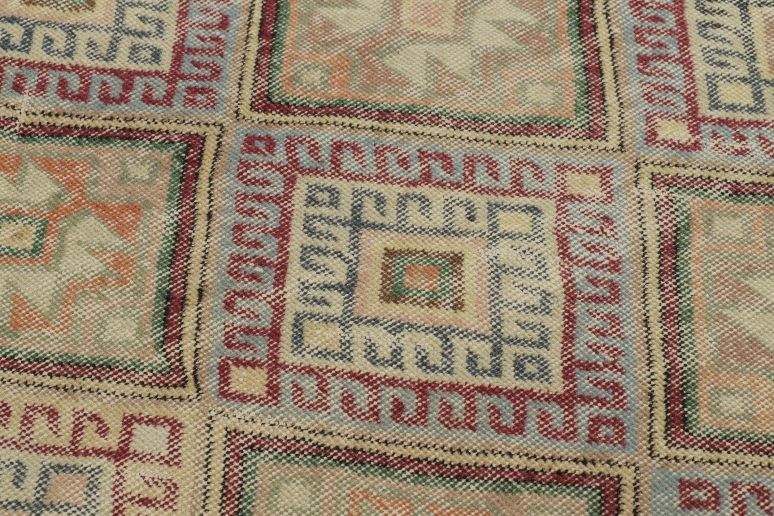 This vintage 5x7 rug is a new addition to Rug & Kilim’s Mid-Century Pasha Collection. This line is a 
commemoration, with rare curations we believe to hail from multidisciplinary Turkish designer Zeki Müren.

Further on the Design:

This industrial