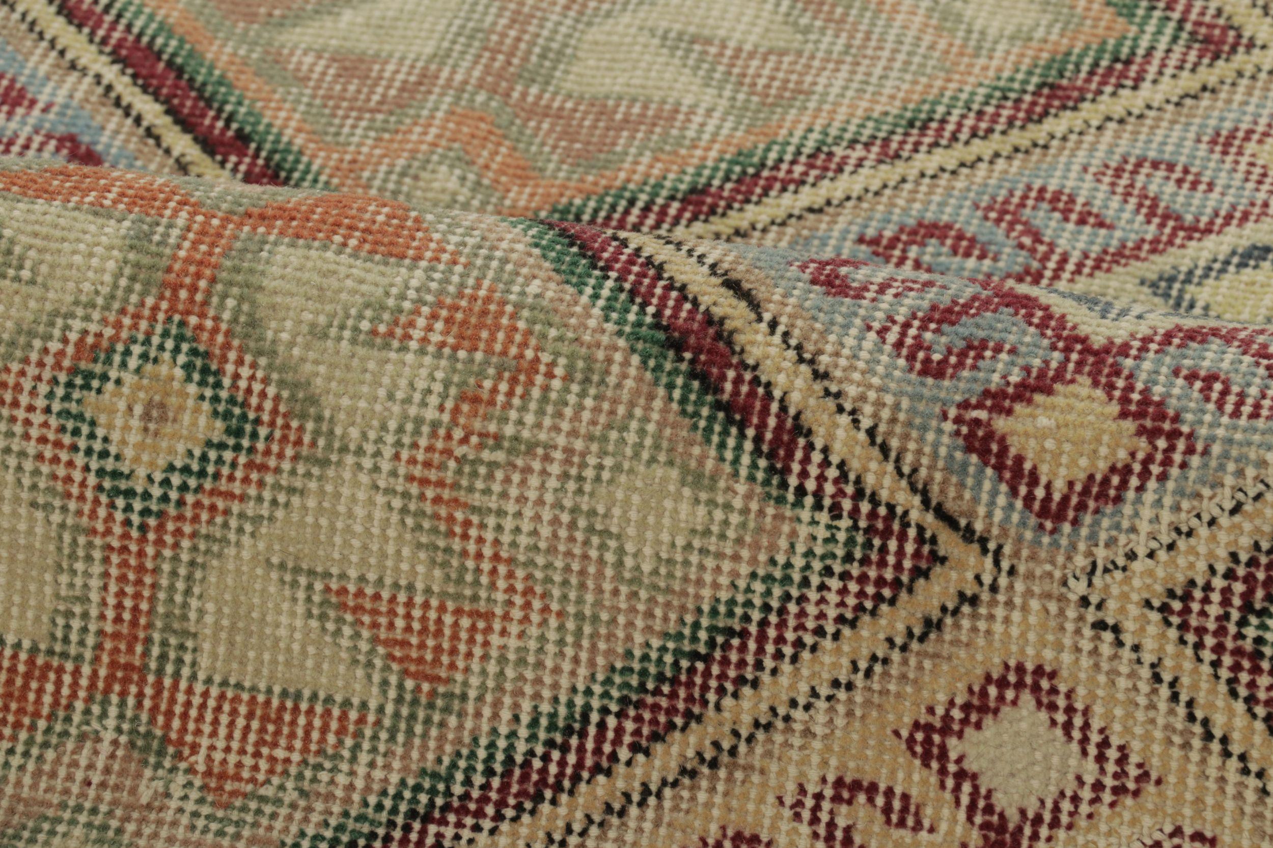 Mid-20th Century Vintage Zeki Müren Rug in Polychromatic Geometric Pattern For Sale