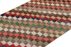 Vintage Zeki Müren Rug in Polychromatic Geometric Patterns by Rug & Kilim