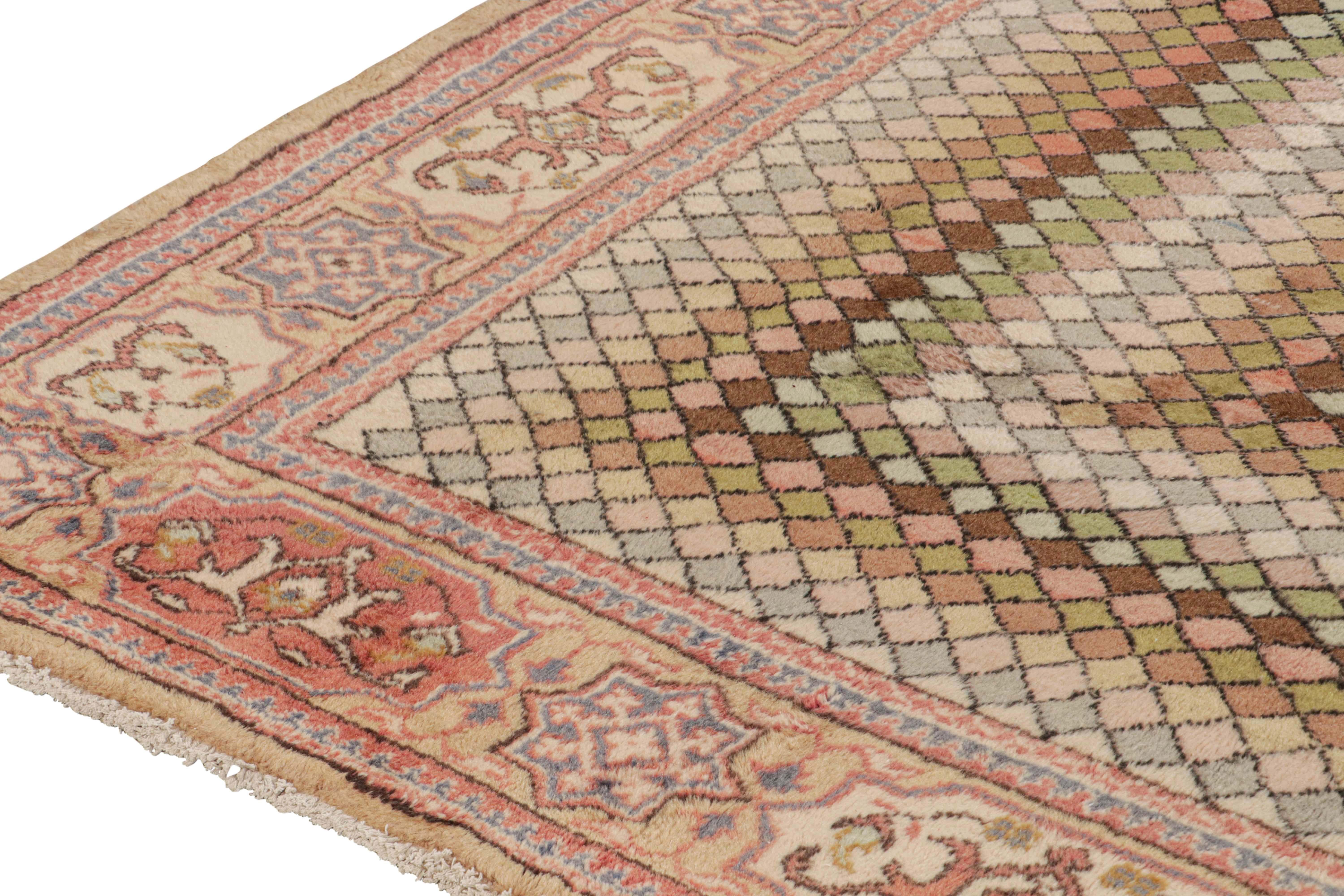 Vintage Zeki Müren Teppich in polychromatischen geometrischen Mustern von Rug & Kilim (Handgeknüpft) im Angebot