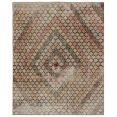Vintage Zeki Müren Teppich mit polychromen geometrischen Mustern, von Rug & Kilim