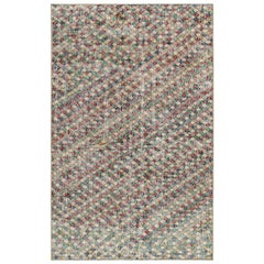 Vintage Zeki Müren Rug in Polychromatic Geometric Patterns, by Rug & Kilim