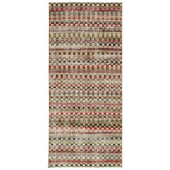 Vintage Zeki Müren Teppich in polychromatischen geometrischen Mustern, von Rug & Kilim