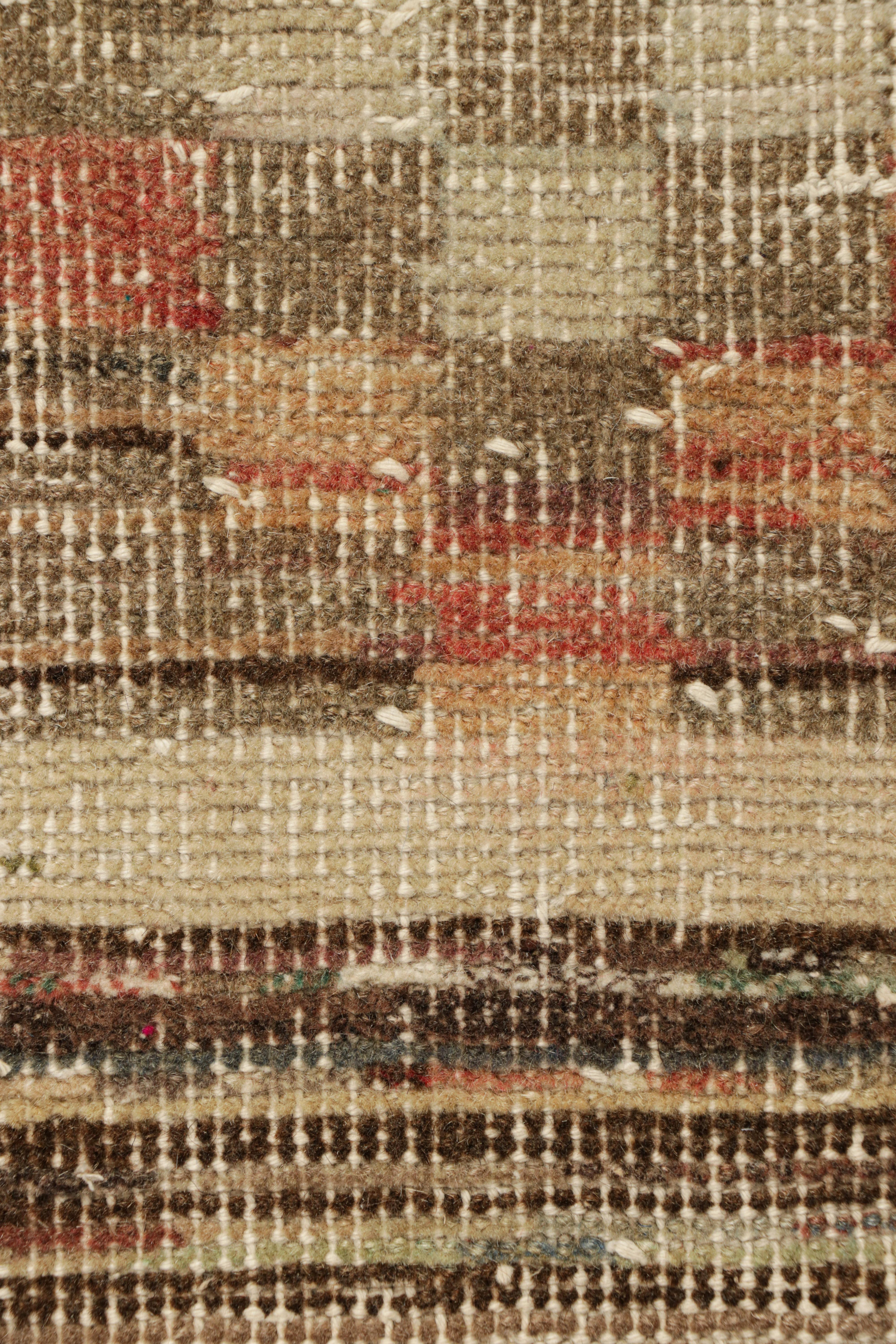 Turco Tappeto vintage Zeki Müren a strisce geometriche policromatiche, da Rug & Kilim in vendita