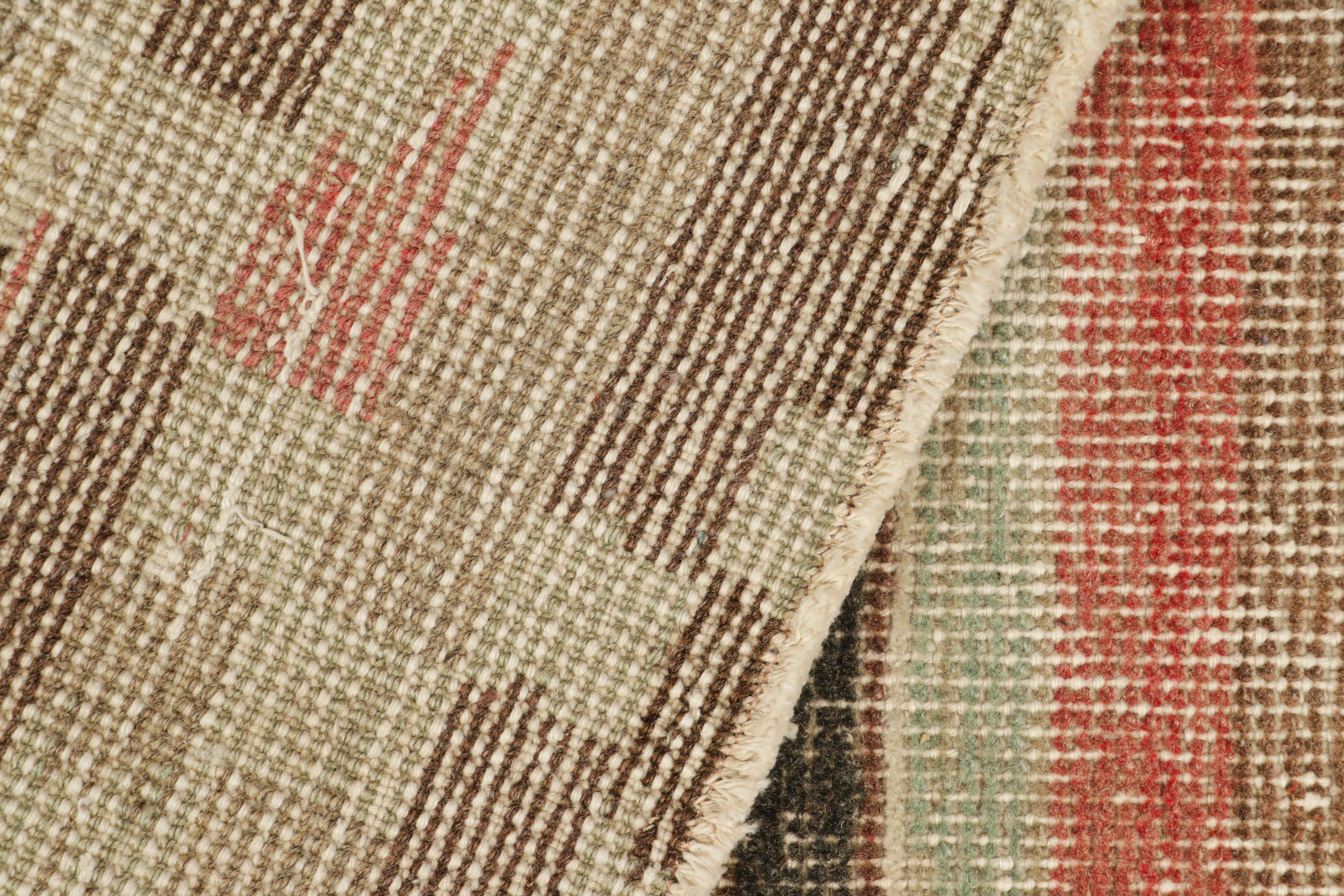 Vintage Zeki Müren Teppich in polychromen geometrischen Streifen, von Rug & Kilim (Wolle) im Angebot