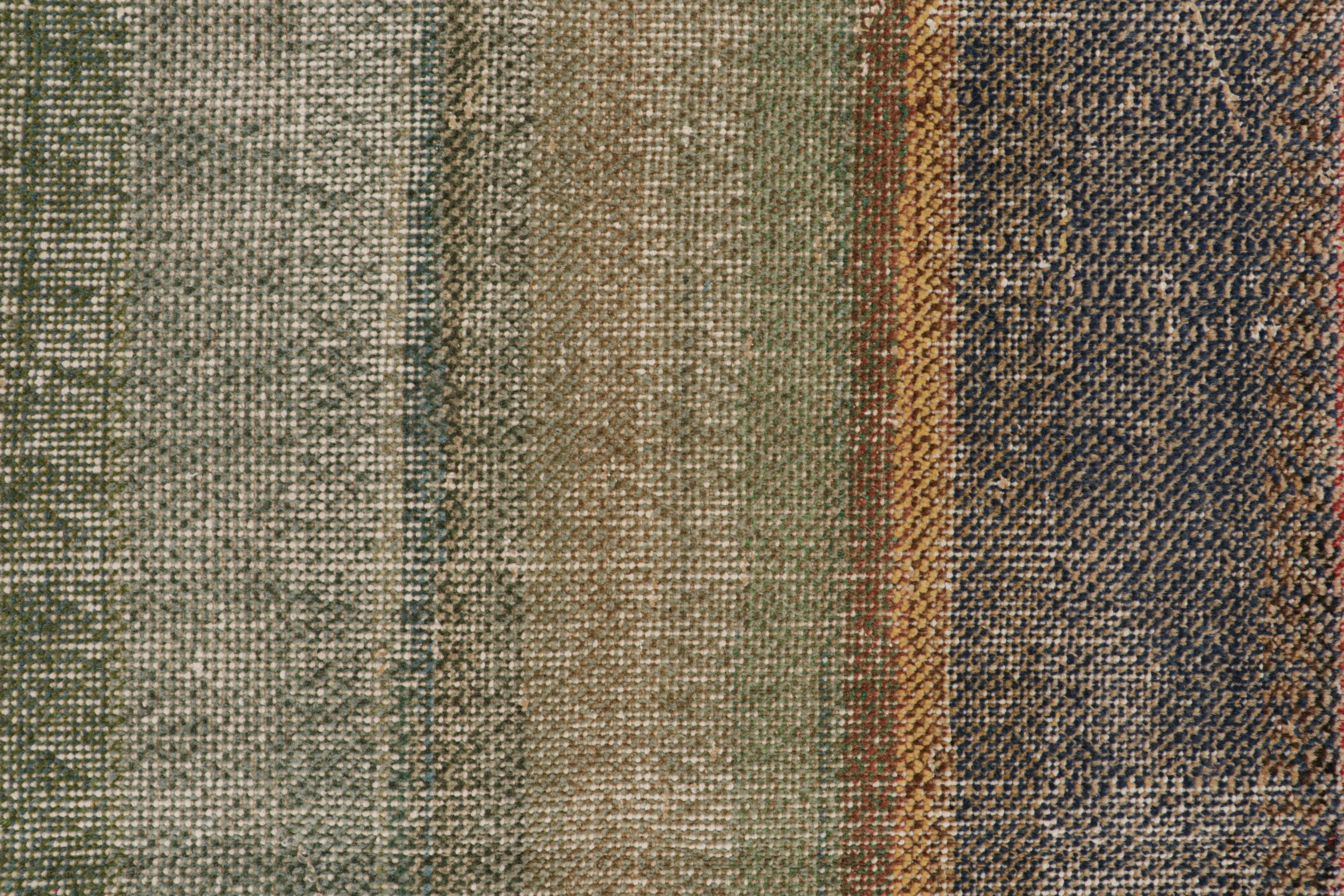 Mid-20th Century Vintage Zeki Müren Rug in Polychromatic Stripes by Rug & Kilim