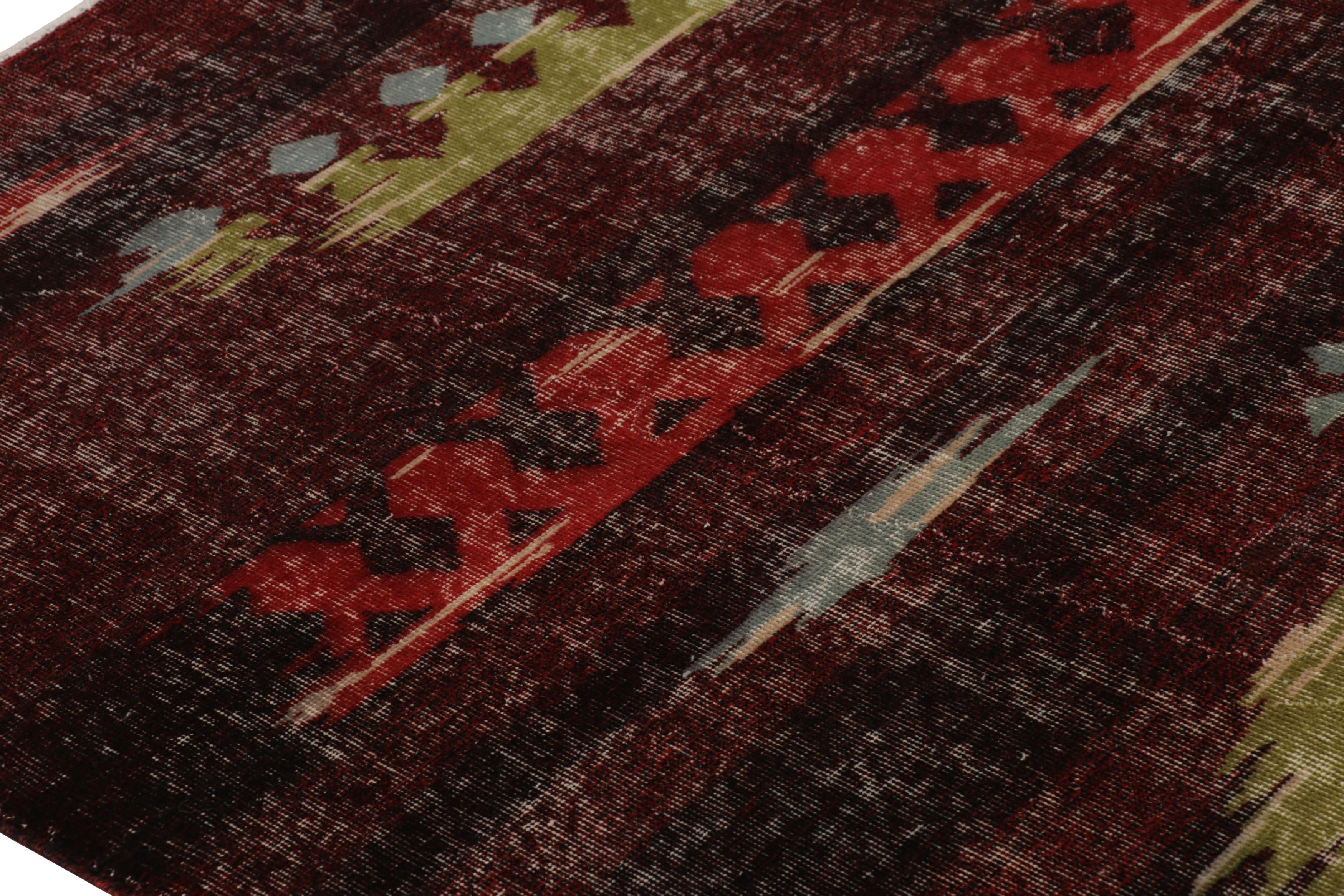 Vintage Zeki Müren Teppich in Rot mit buntem geometrischem Muster - Rug & Kilim (Türkisch) im Angebot