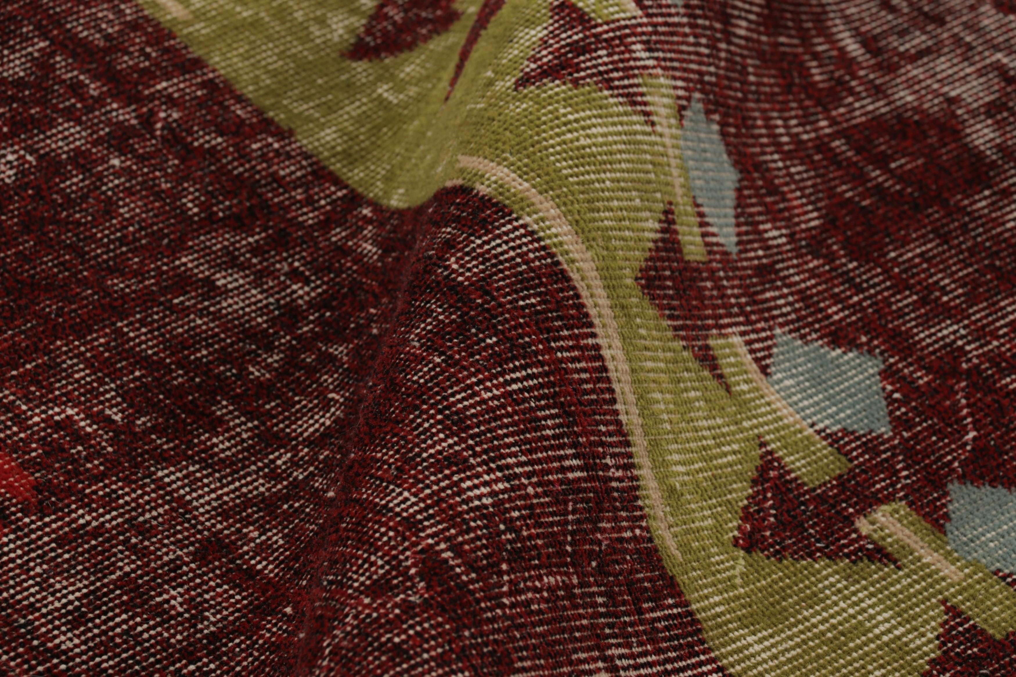 Vintage Zeki Müren Teppich in Rot mit buntem geometrischem Muster - Rug & Kilim (Wolle) im Angebot