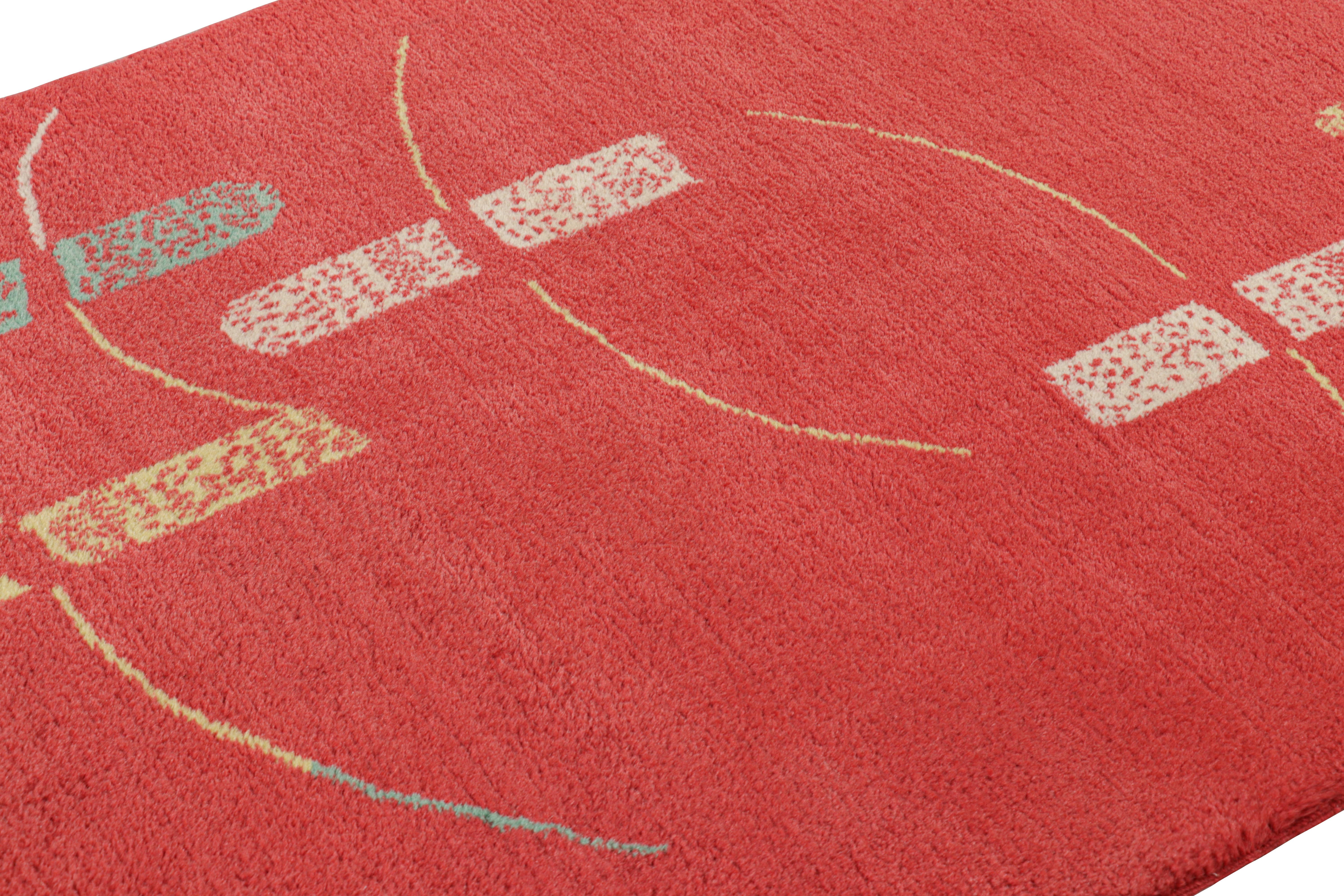 Dieser handgeknüpfte Wollteppich (ca. 1960-1970) ist ein aufregendes neues Stück in der Mid-Century Pasha Collection'S von Rug & Kilim - eine seltene Kuration, von der man annimmt, dass sie von dem türkischen Künstler und der Ikone Zeki Müren aus