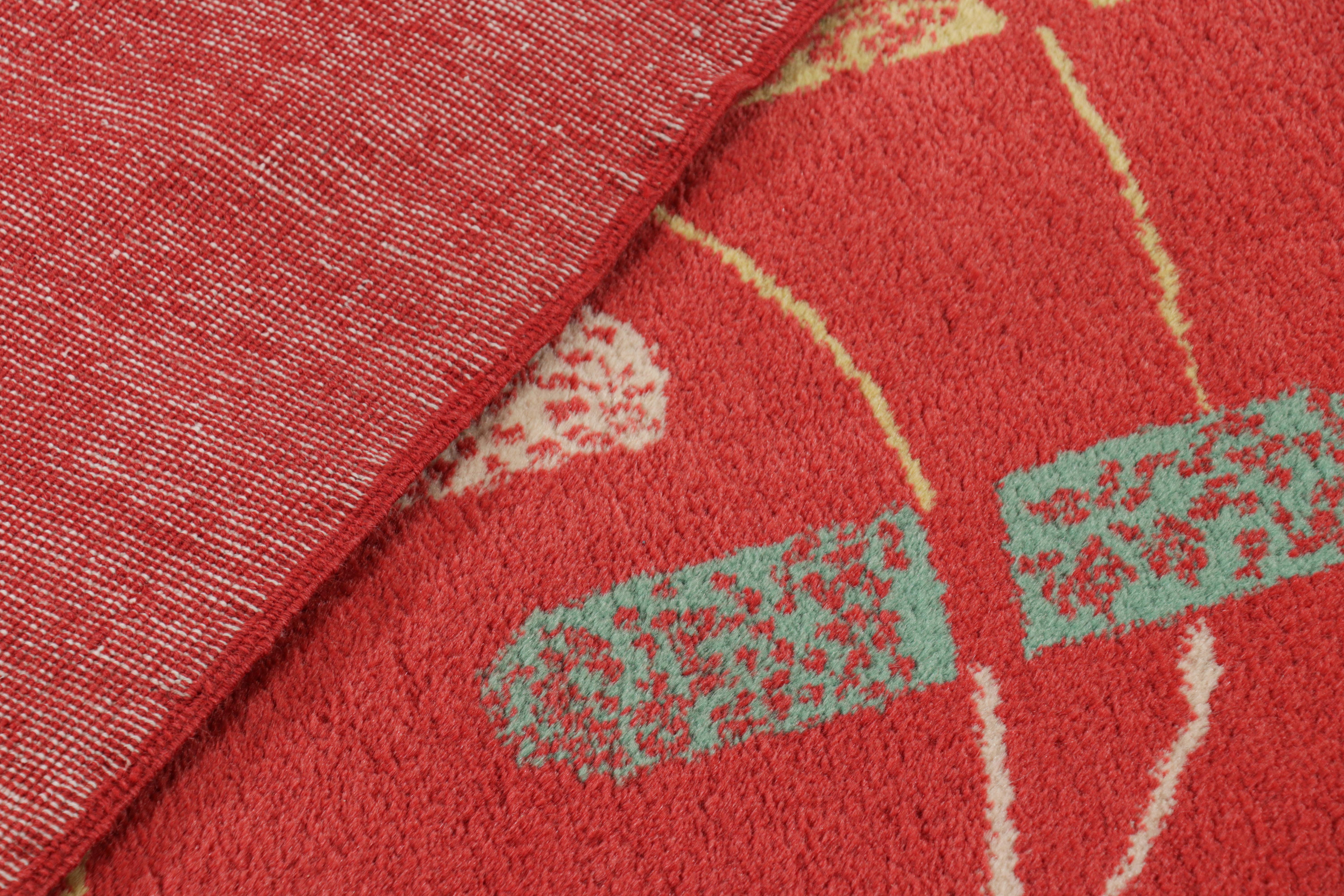 Alter Zeki Müren Teppich in Rot mit geometrischem Muster, von Rug & Kilim (Wolle) im Angebot