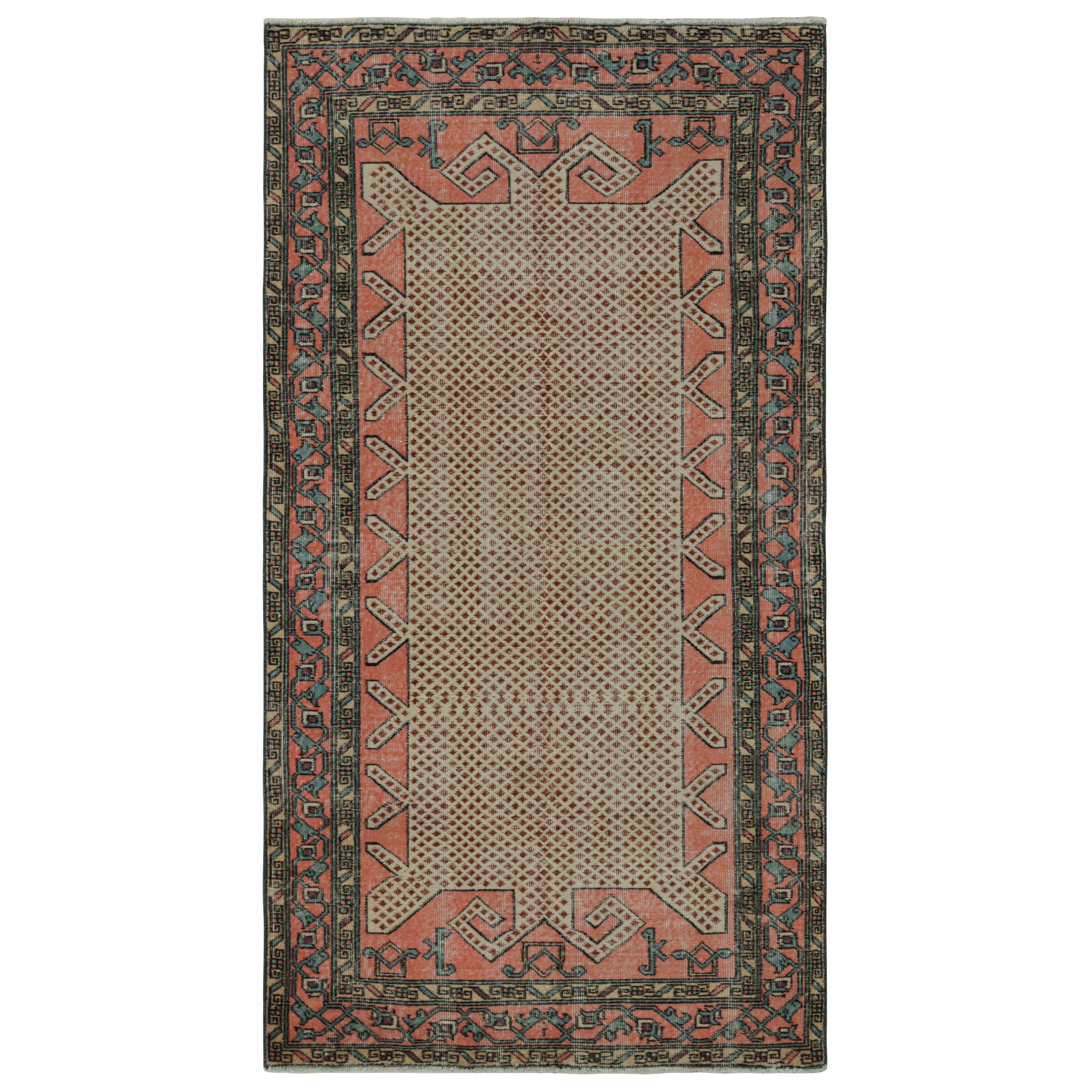 Alter Zeki Müren Teppich in Rot- und Goldtönen, von Rug & Kilim