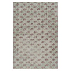 Vintage Zeki Müren Teppich in Türkis mit geometrischen Mustern, von Rug & Kilim